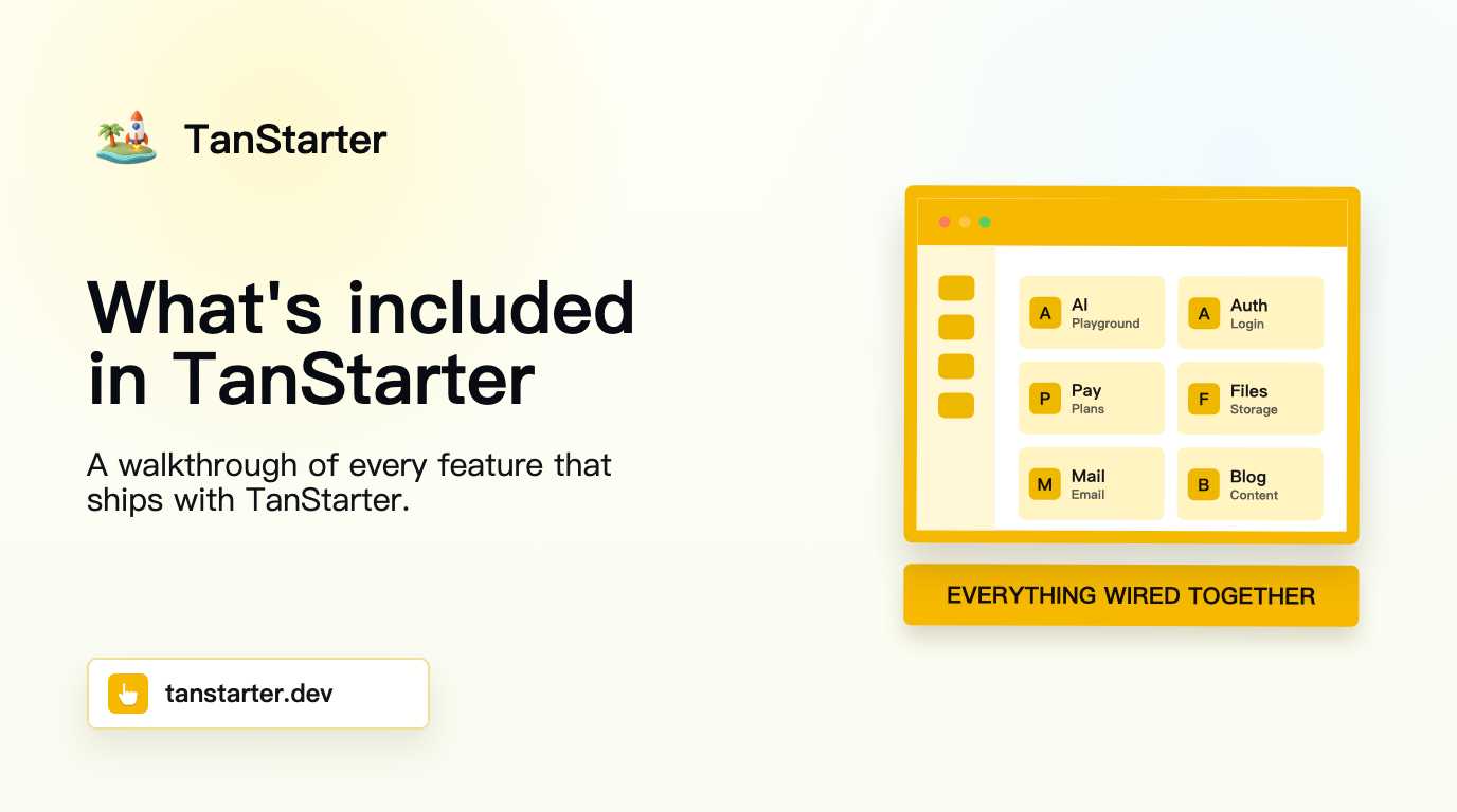 What's included in TanStarter