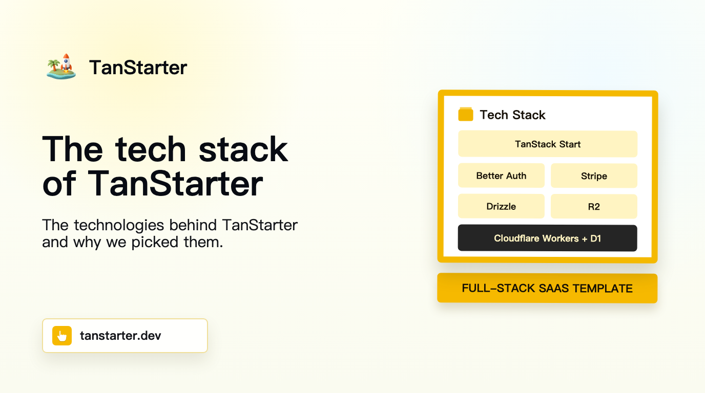 The tech stack of TanStarter